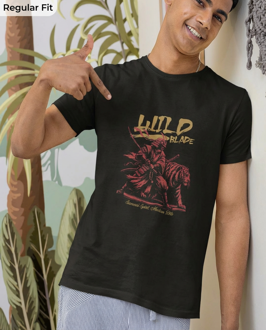 Stylish | Wild Blade Samurai Graphic T-Shirt