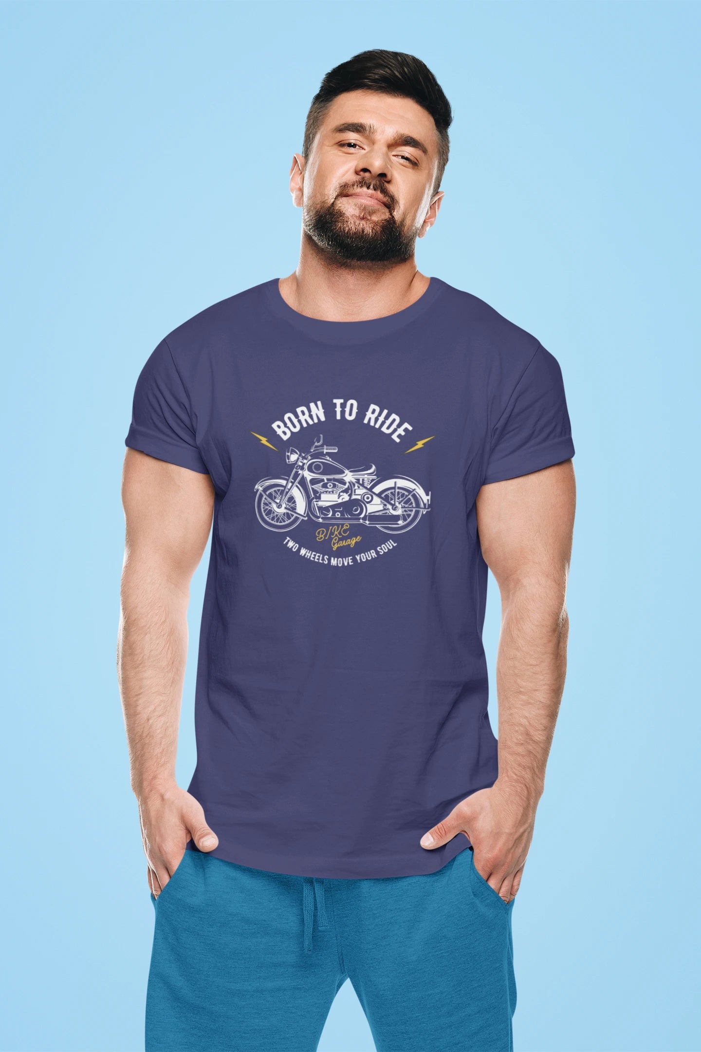 Stylish Born to Ride Classic Biker T-Shirt